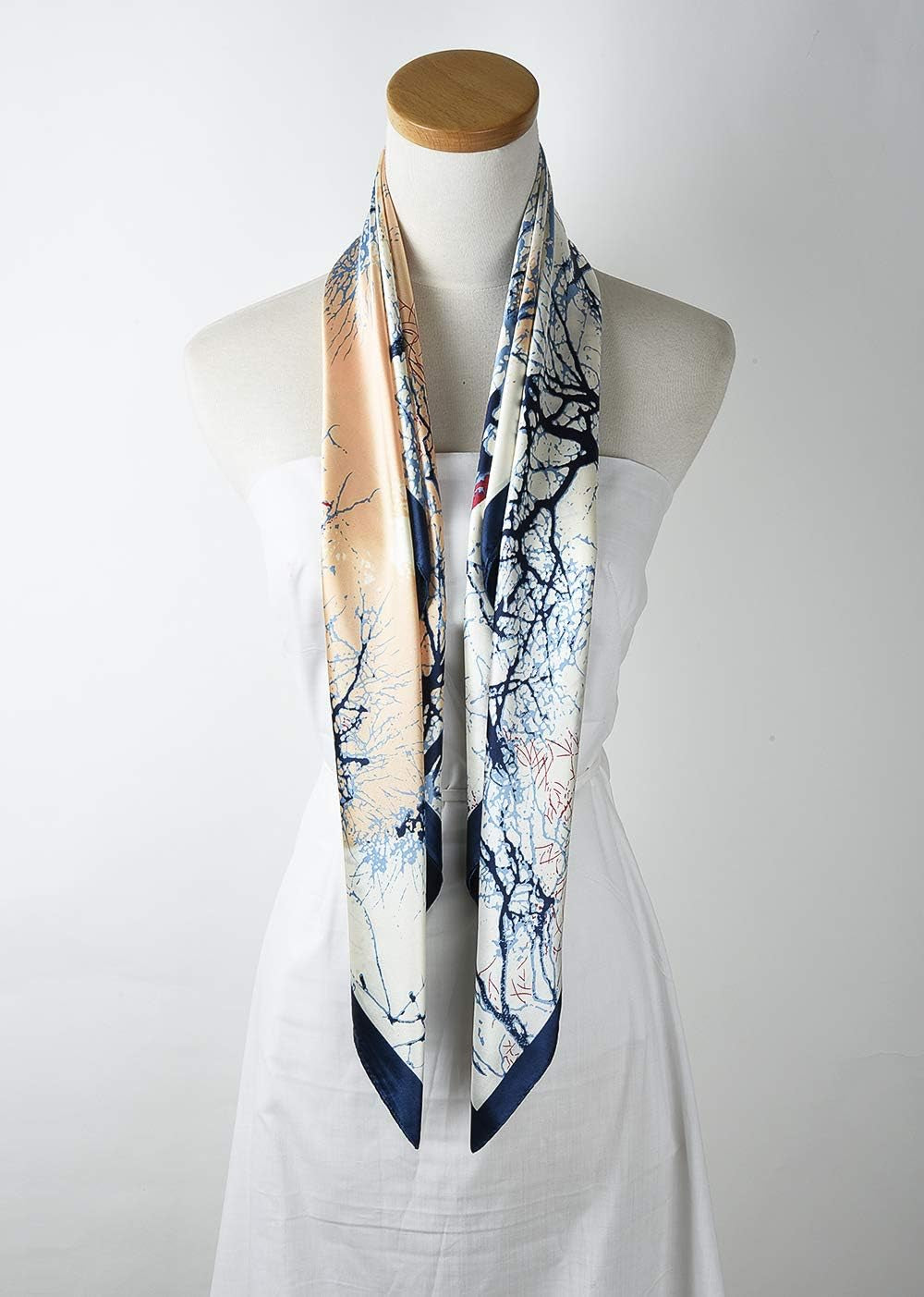 35X35 Large Square Satin Hair Scarf for Women – Silk-Feel Head Wrap, Night Protection, Fashion Bandana & Headscarf